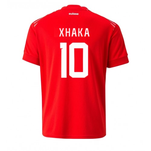 Schweiz Granit Xhaka #10 Hjemmebanetrøje VM 2022 Kort ærmer